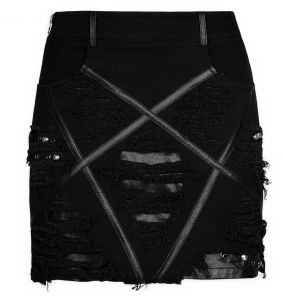 Black 'Decadent' Mini-Skirt