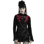 Veste Boléro 'Dark Doll' Noire et Rouge