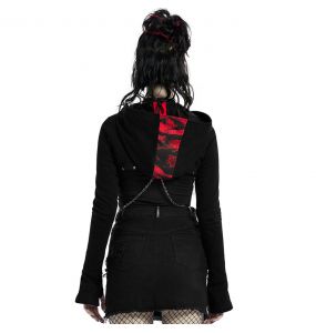 Veste Boléro 'Dark Doll' Noire et Rouge