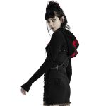 Veste Boléro 'Dark Doll' Noire et Rouge