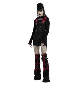 Veste Boléro 'Dark Doll' Noire et Rouge