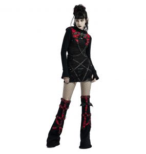 Veste Boléro 'Dark Doll' Noire et Rouge