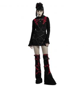 Veste Boléro 'Dark Doll' Noire et Rouge