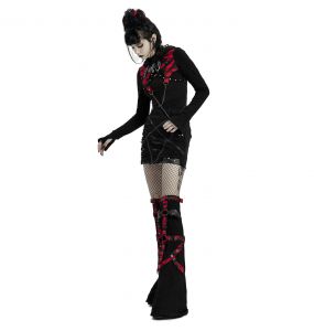 Veste Boléro 'Dark Doll' Noire et Rouge
