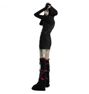 Veste Boléro 'Dark Doll' Noire et Rouge