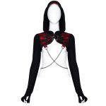 Veste Boléro 'Dark Doll' Noire et Rouge