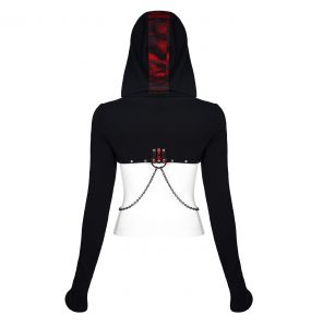 Veste Boléro 'Dark Doll' Noire et Rouge