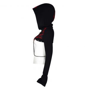 Veste Boléro 'Dark Doll' Noire et Rouge