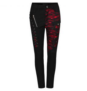 Pantalon 'Dark Blood' Noir et Rouge