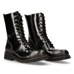 Black Leather New Rock Newmili Boots