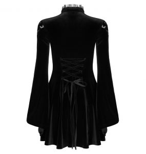 Mini Robe 'Badriyah' en Velours Noir