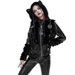 Black 'Car Ear' Winter Fur Jacket