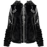 Black 'Car Ear' Winter Fur Jacket