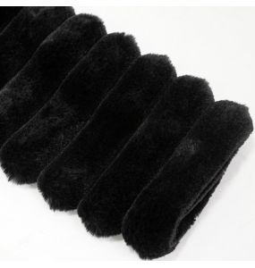 Black 'Car Ear' Winter Fur Jacket