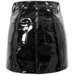 Black 'Toxica' Vegan Leather Skirt