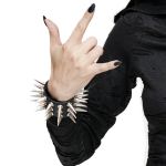 Bracelet à Spikes 'Social Debris' Noir