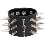 Bracelet à Spikes 'Social Debris' Noir