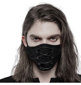 Black 'Daily Punk Strapping' Face Mask