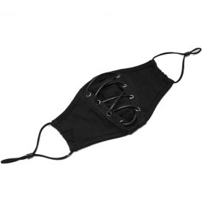 Black 'Daily Punk Strapping' Face Mask