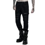 Black 'Punk Simple Woven' Pants