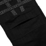 Black 'Punk Simple Woven' Pants