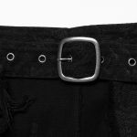 Black 'Goth Stylish' Male's Mid-Skirt Kilt