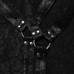 Black 'Goth Stylish' Male's Mid-Skirt Kilt