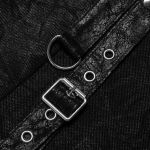 Black 'Goth Stylish' Male's Mid-Skirt Kilt