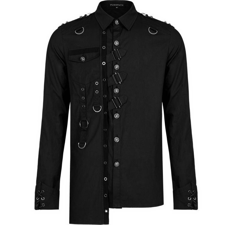 Chemise Asymétrique 'Dobraa' Noire