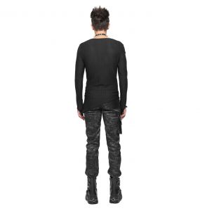 Black 'Titan' Painted Punk Pants