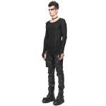 Black 'Titan' Painted Punk Pants