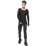 Black 'Titan' Painted Punk Pants