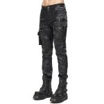 Black 'Titan' Painted Punk Pants