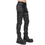 Black 'Titan' Painted Punk Pants