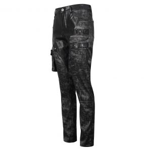 Black 'Titan' Painted Punk Pants