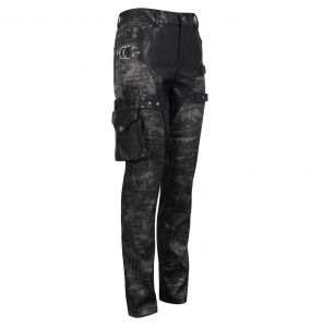 Black 'Titan' Painted Punk Pants