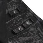 Black 'Titan' Painted Punk Pants