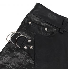 Black 'Titan' Painted Punk Pants