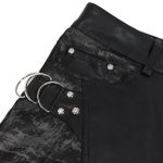 Black 'Titan' Painted Punk Pants