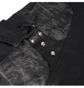 Black 'Titan' Painted Punk Pants