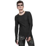 T-Shirt Manches Longues Asymétrique 'Titan' Noir