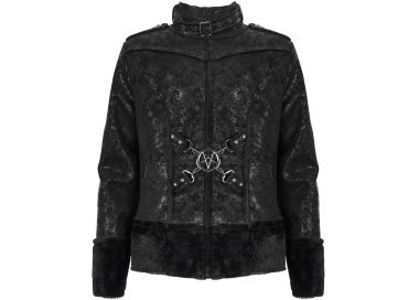 Black Vegan Leather 'Jarlan' Jacket