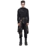 Mi-Jupe Kilt Asymétrique 'Taurus' Noire et Cuivre