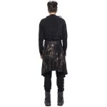 Mi-Jupe Kilt Asymétrique 'Taurus' Noire et Cuivre