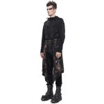 Mi-Jupe Kilt Asymétrique 'Taurus' Noire et Cuivre