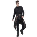 Mi-Jupe Kilt Asymétrique 'Taurus' Noire et Cuivre