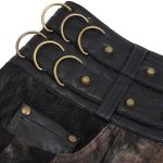 Mi-Jupe Kilt Asymétrique 'Taurus' Noire et Cuivre