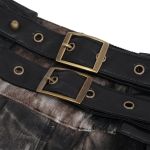 Mi-Jupe Kilt Asymétrique 'Taurus' Noire et Cuivre