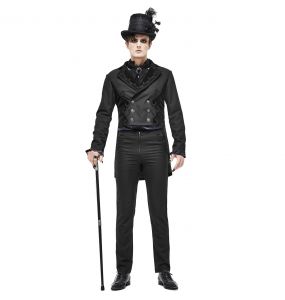 Black 'Mc Dermot' Victorian Tail Coat