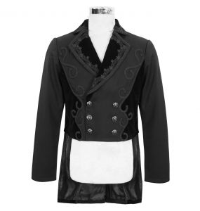 Black 'Mc Dermot' Victorian Tail Coat